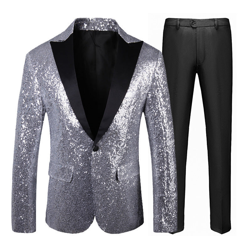 Herren Glitzerndes Smokingset mit elegantem Schnitt Aliams
