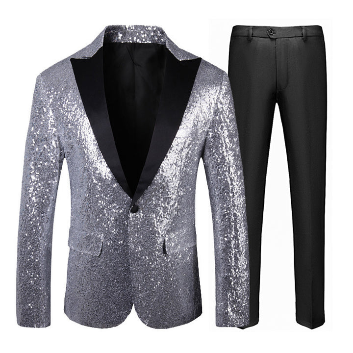 Herren Glitzerndes Smokingset mit elegantem Schnitt Aliams