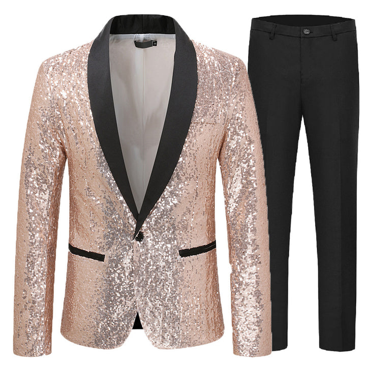 Herren Funkelnder Paillettenanzug Aliams