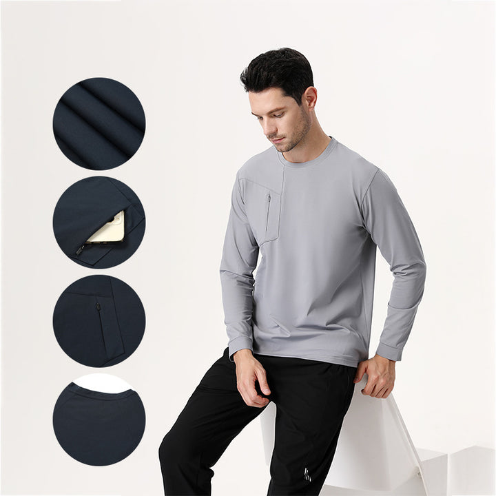 Herren Funktionsshirt mit praktischem Reißverschluss und innovativem Belüftungssystem Aliams