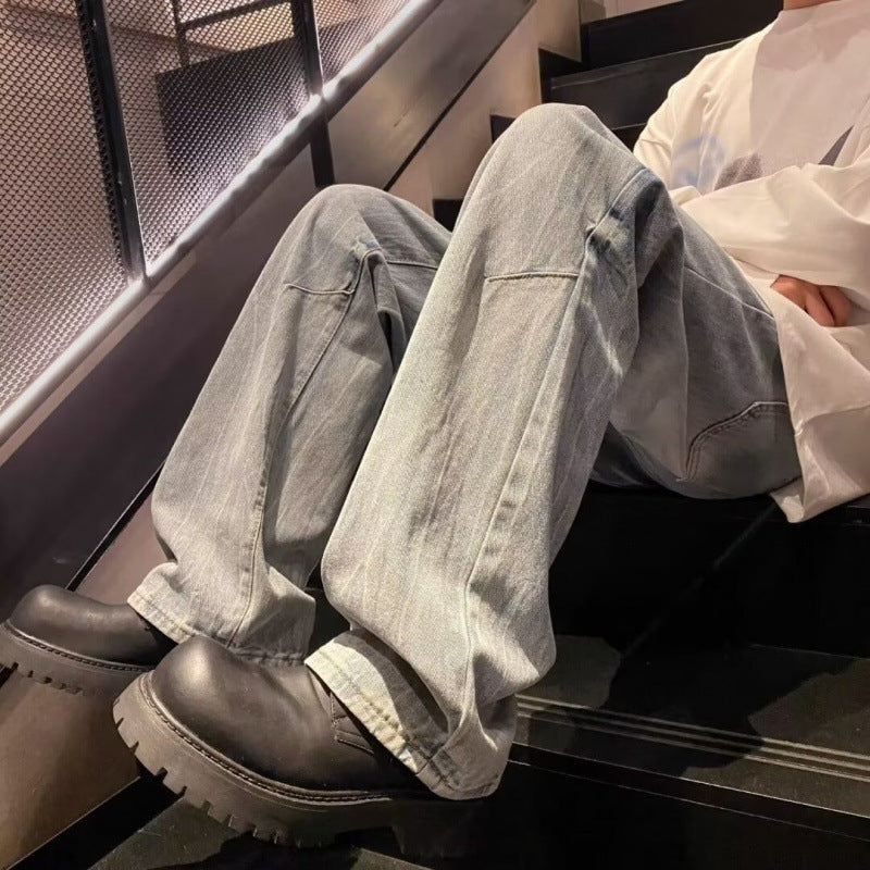 Herren Cargo-Jeans mit lässigem Schnitt und ausgefranstem Design Aliams