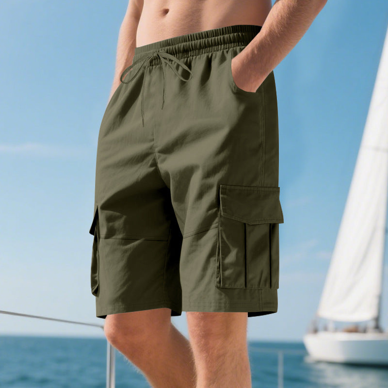 Herren Cargo-Shorts mit praktischen Seitentaschen und elastischem Bund Aliams