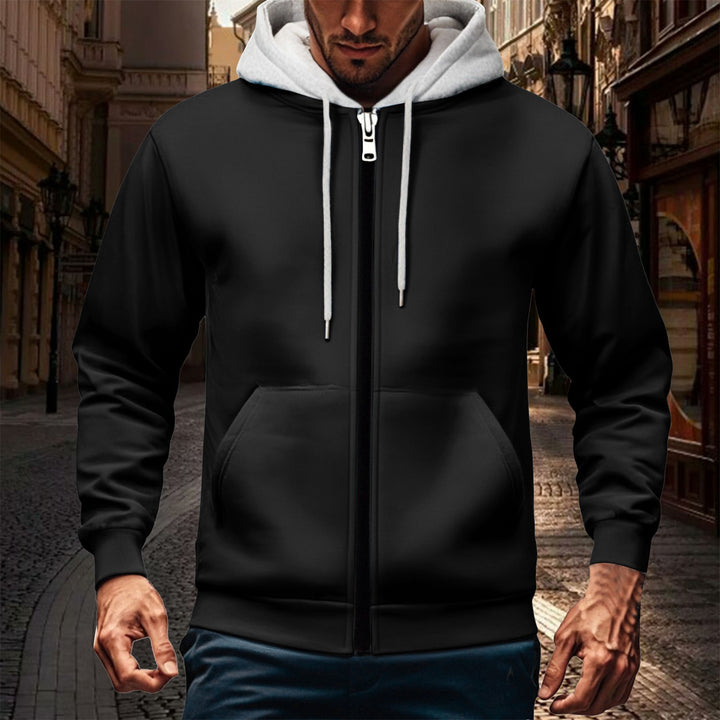 Herren Kapuzenjacke mit doppellagigem Material Aliams