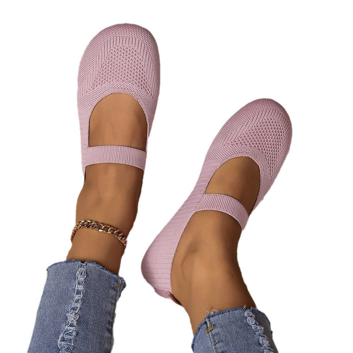 Damen Komfortable Ballerinas mit Elastischem Riemendesign und Atmungsaktivem Obermaterial Aliams