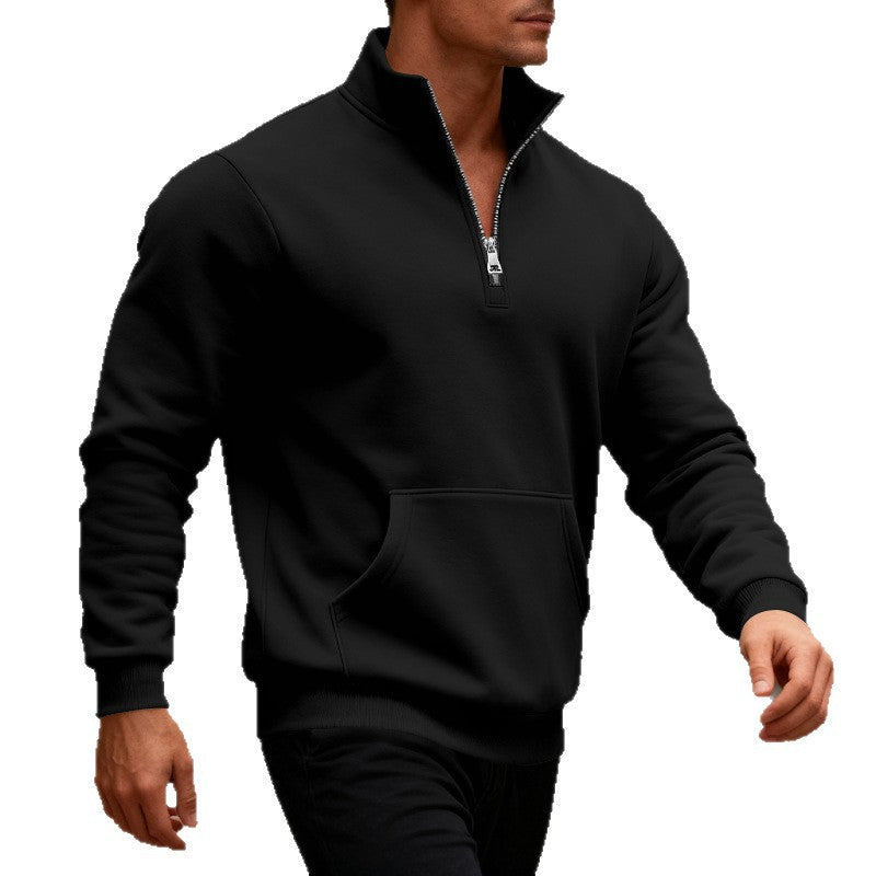 Herren Fleecejacke mit halbem Reißverschluss Aliams