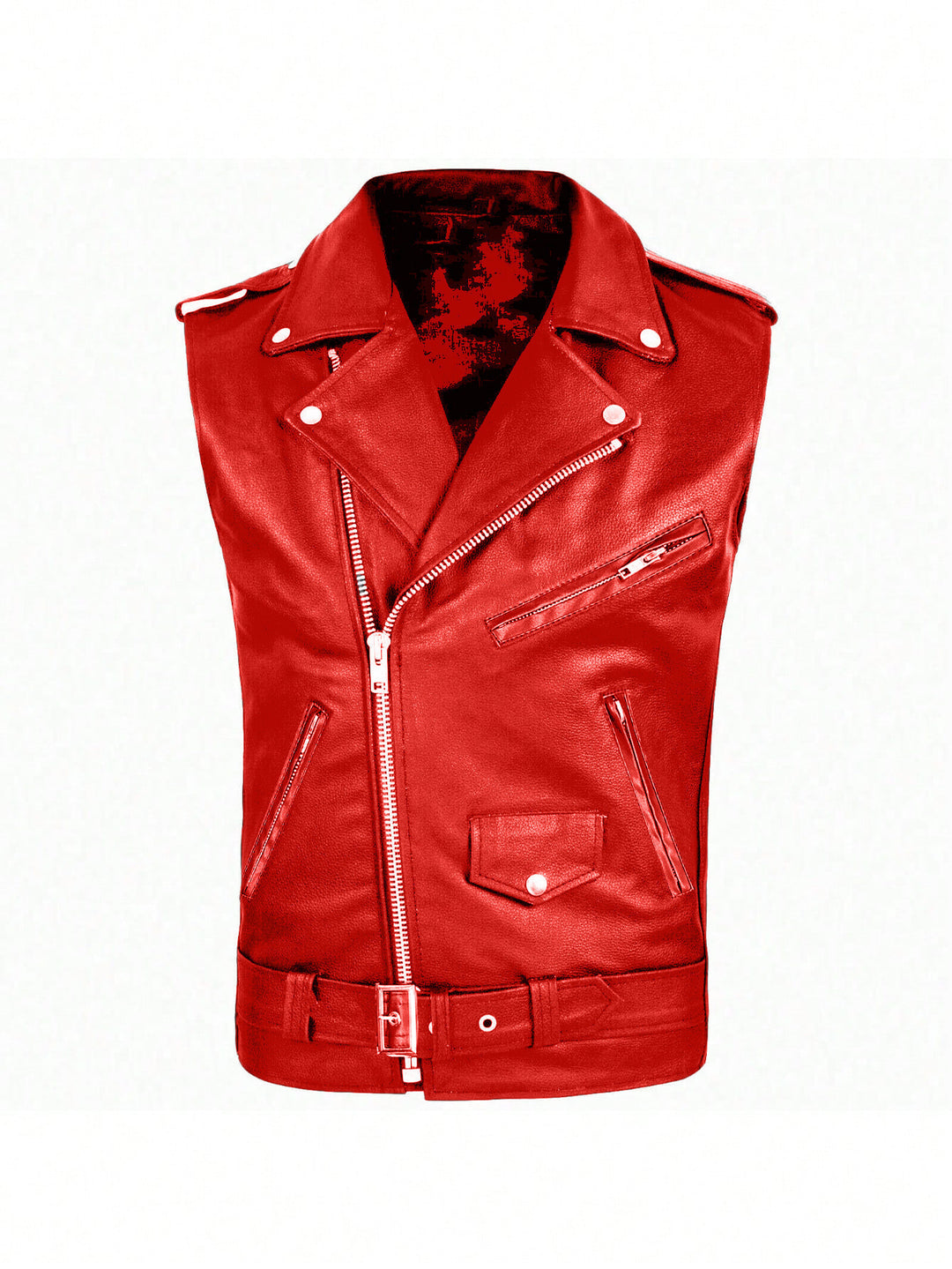 Herren stylische ärmellose Bikerjacke aus hochwertigem Leder Aliams