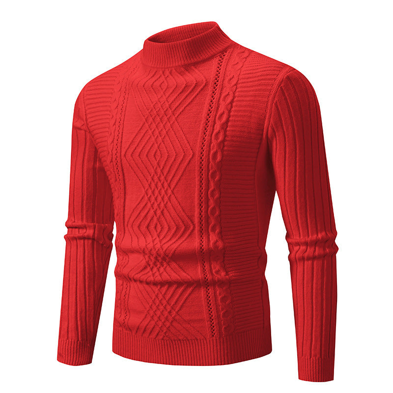 Herren Rollkragenpullover mit strukturiertem Rippdesign und modernem Look Aliams