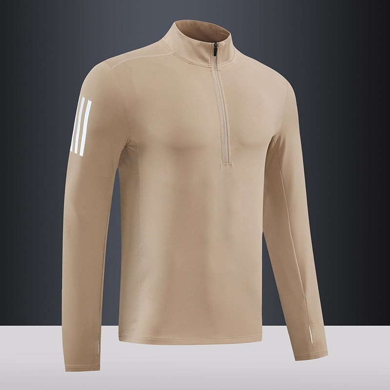 Herren Funktions-Thermo-Langarmshirt mit kurzem Reißverschluss Aliams