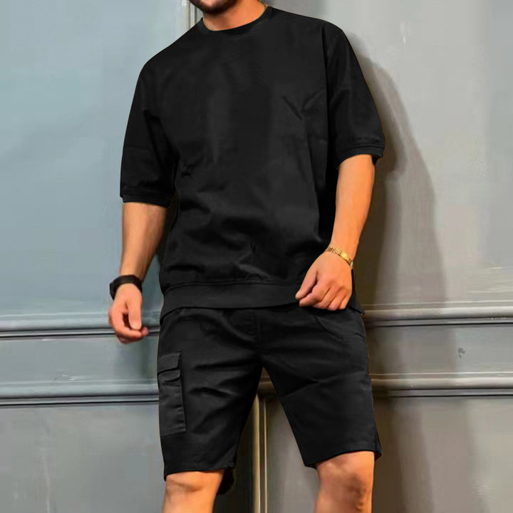 Herren Freizeitoberteil mit modernen Cargo-Shorts Aliams