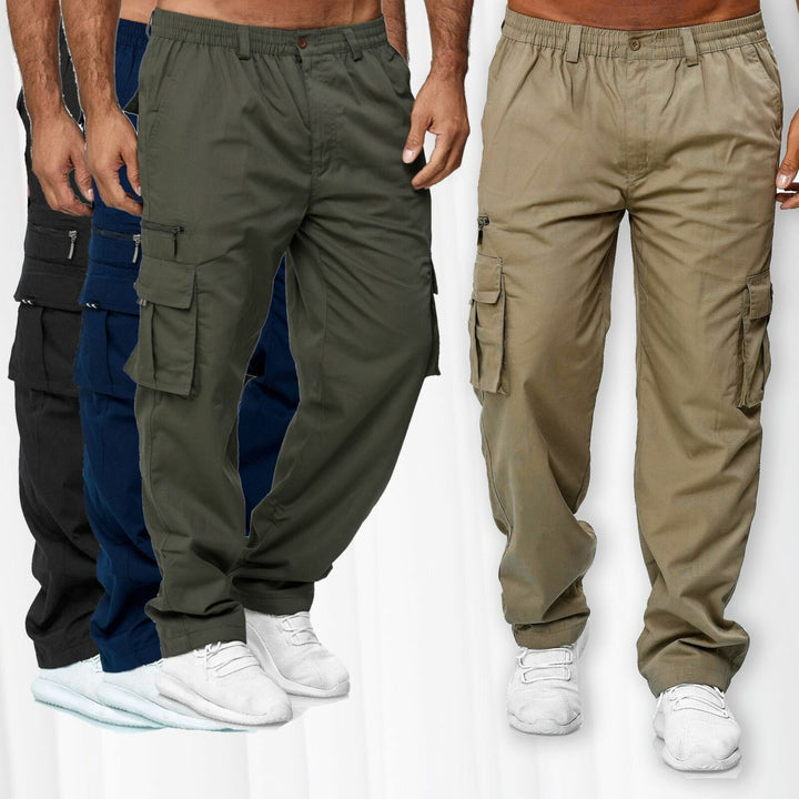 Herren Cargo-Hose mit multifunktionalen Taschen und elastischem Bund Aliams