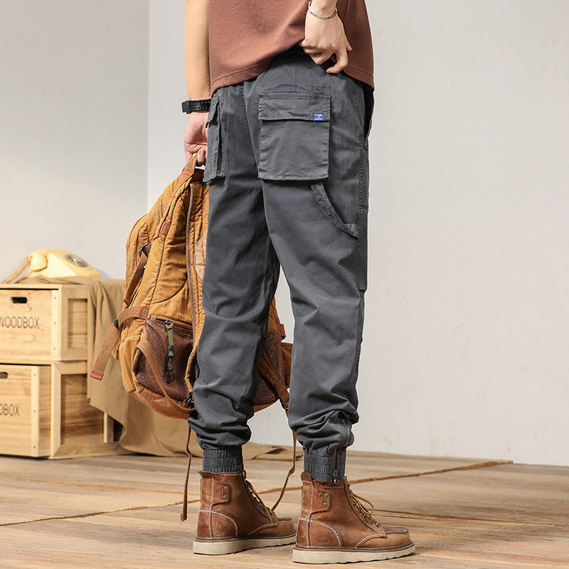 Herren Cargohose mit elastischem Bund und praktischen Mehrzwecktaschen Aliams