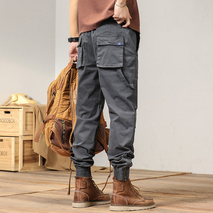 Herren Cargohose mit elastischem Bund und praktischen Mehrzwecktaschen Aliams