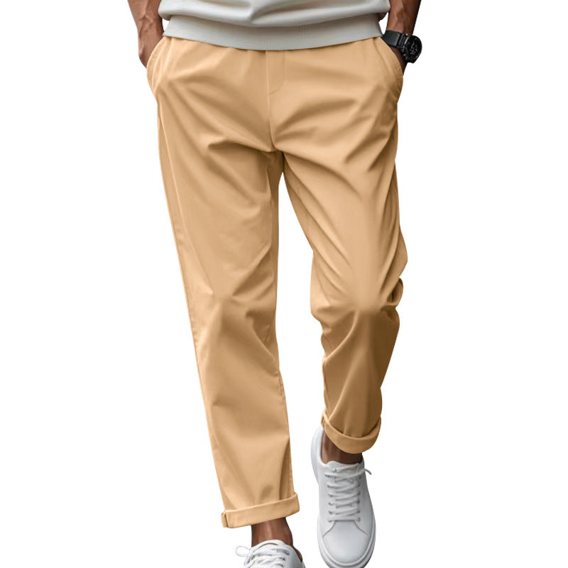 Herren elegante Chino-Hose mit bequemem Bund und modischem Schnitt Aliams