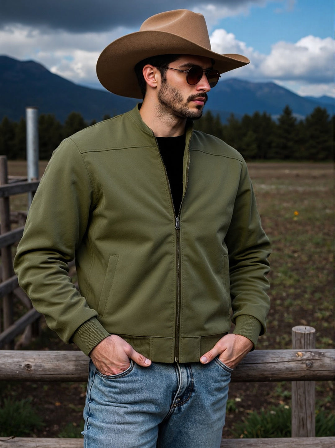 Herren sportliche Bomberjacke mit eleganten Details Aliams