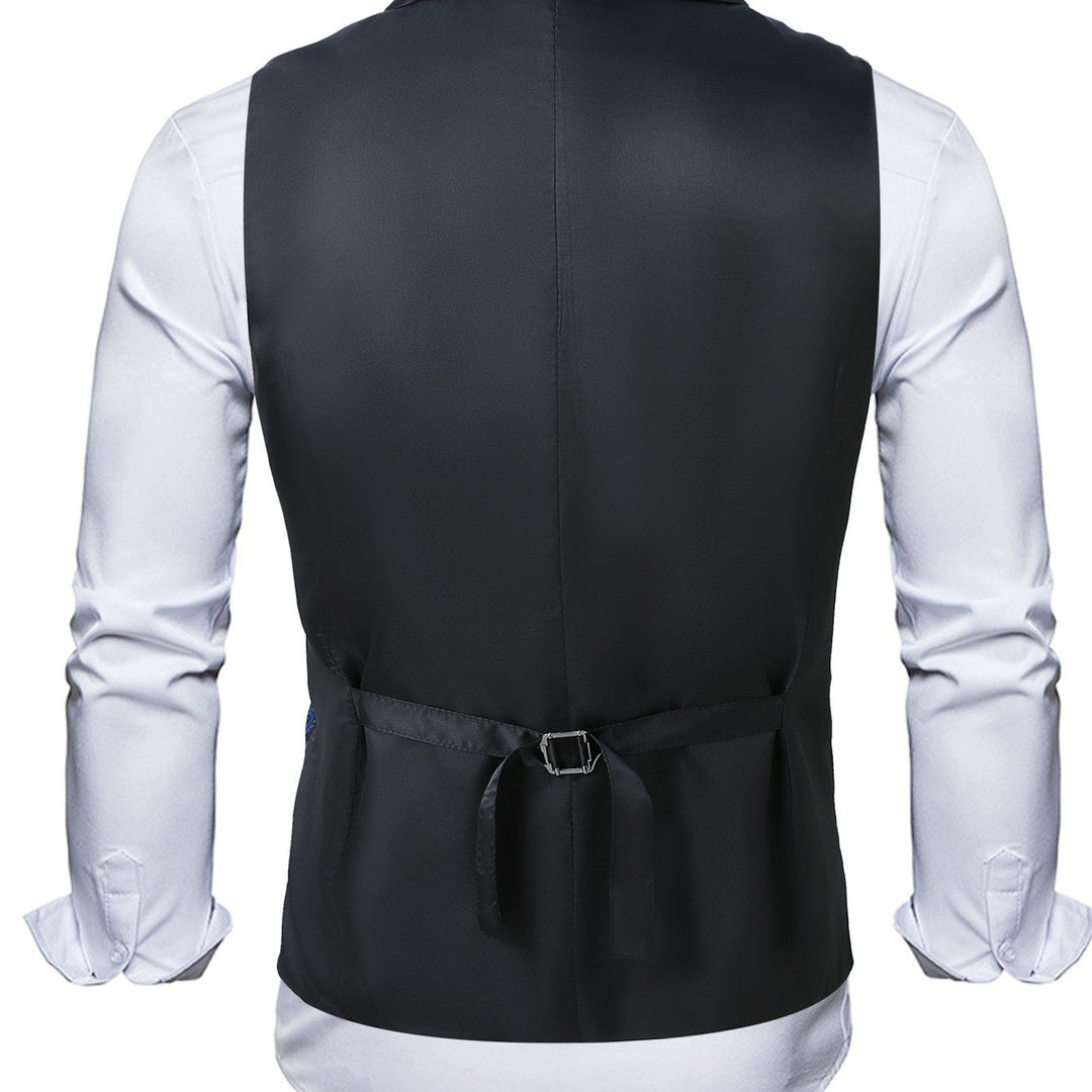 Herren elegante Brokatweste mit schimmerndem Satinrevers Aliams