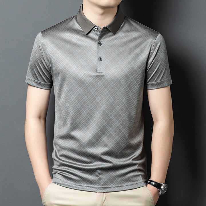 Herren sportliches Poloshirt mit modernem geometrischem Design Aliams