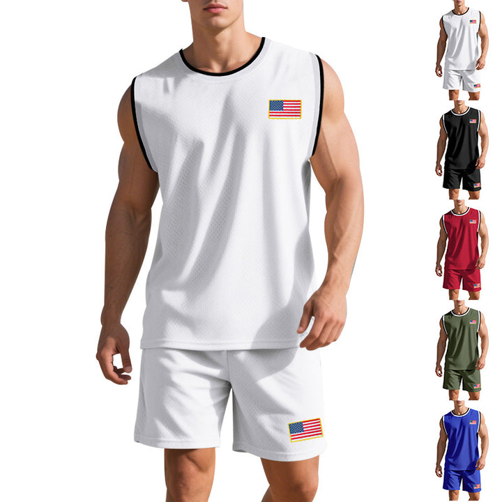 Herren Sportanzug mit ärmellosem Oberteil und Shorts Aliams