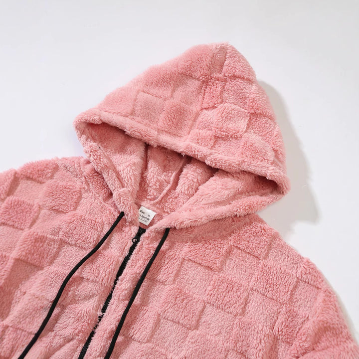 Herren Fleecejacke mit strukturiertem Design und praktischem Reißverschluss Aliams