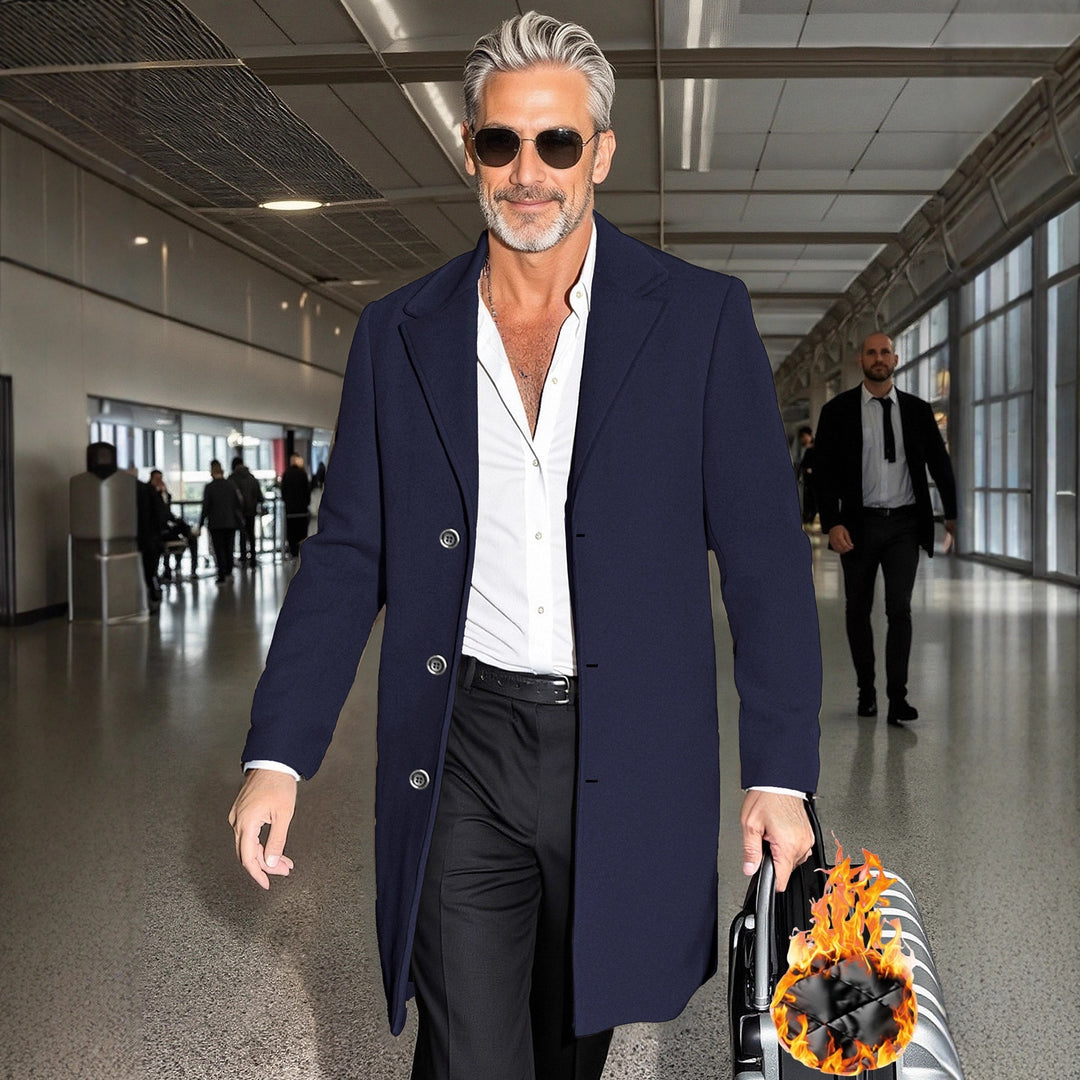 Herren Eleganter Hochwertiger Doppeltunnelmantel Aliams