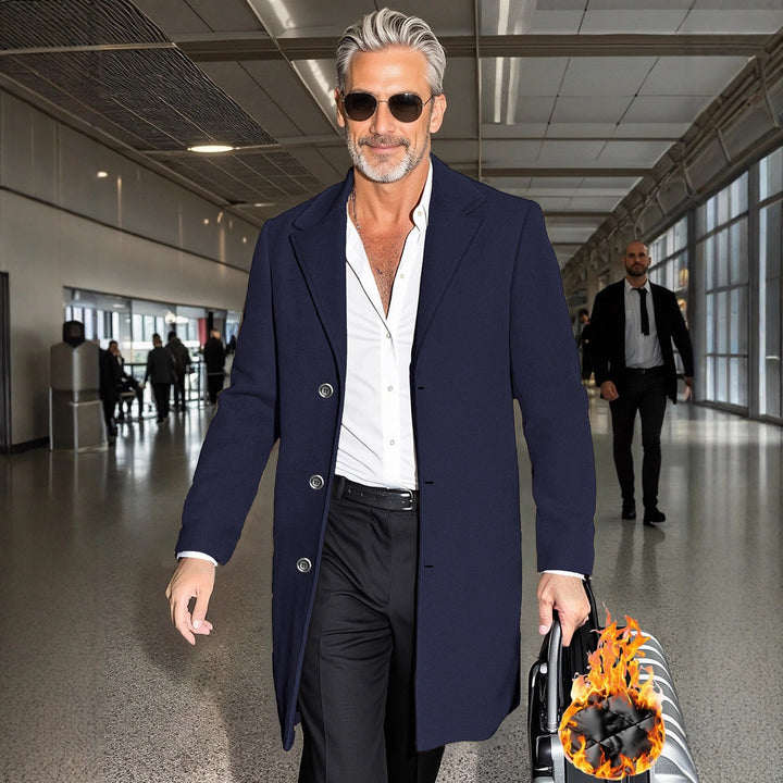 Herren Eleganter Hochwertiger Doppeltunnelmantel Aliams