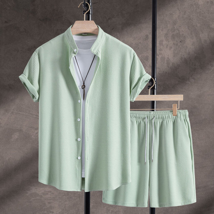 Herren Freizeitoberteil mit bequemen Shorts im strukturierten Design Aliams