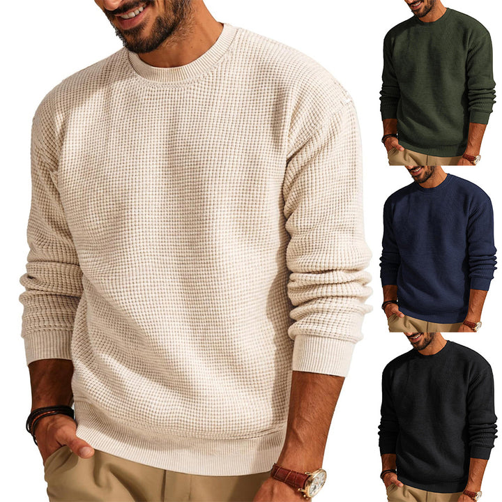 Herren Strukturierter Sweatshirt mit Rundhalsausschnitt Aliams