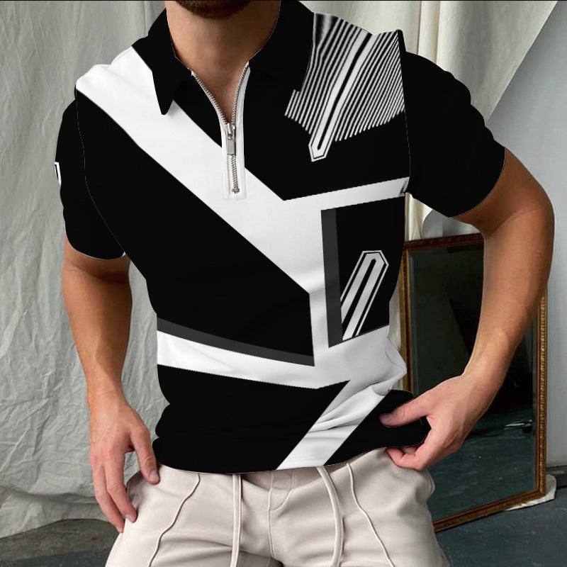 Stylisches Kariertes Kurzarm-Polo-Shirt für Herren Aliams