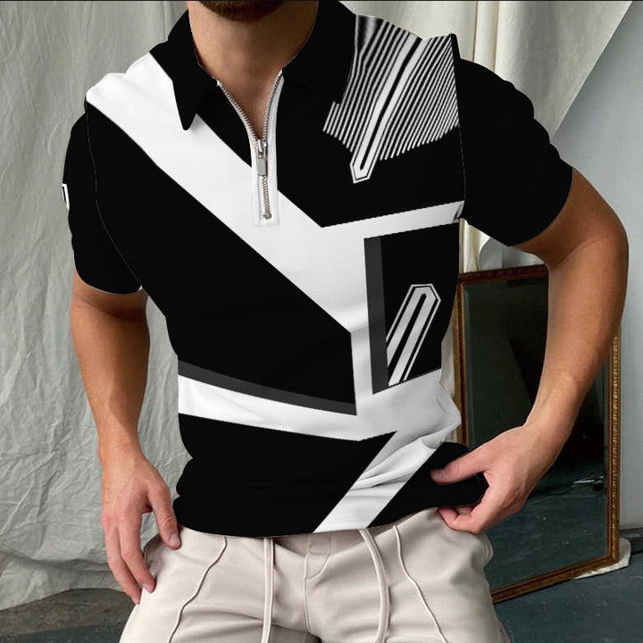 Stylisches Kariertes Kurzarm-Polo-Shirt für Herren Aliams