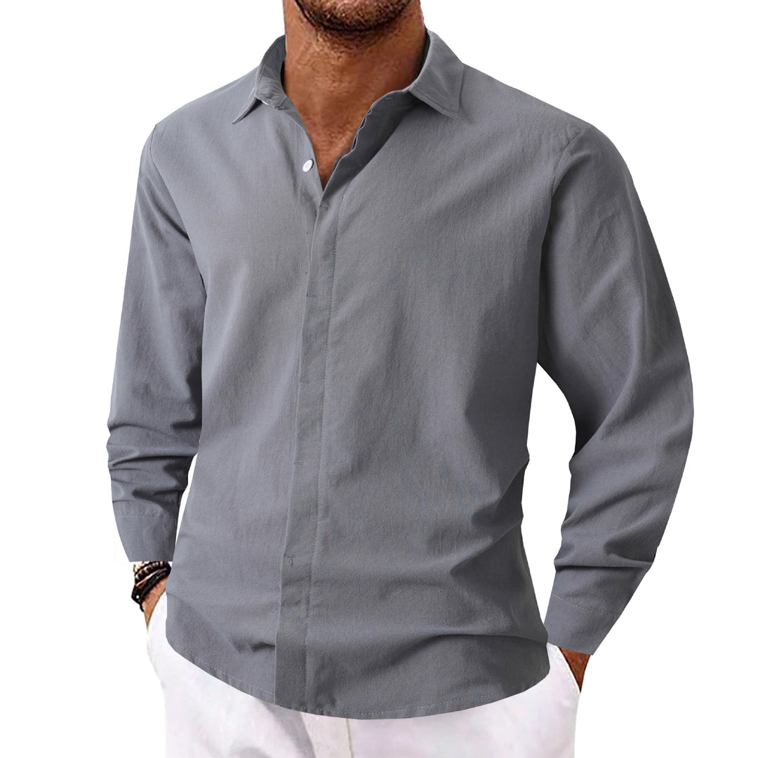 Herren Elegantes Casual-Hemd mit Slim-Fit Schnitt Aliams