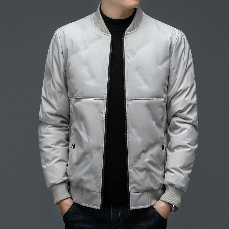 Herren Stepp-Bomberjacke mit hohem Kragen und reflektierenden Details Aliams