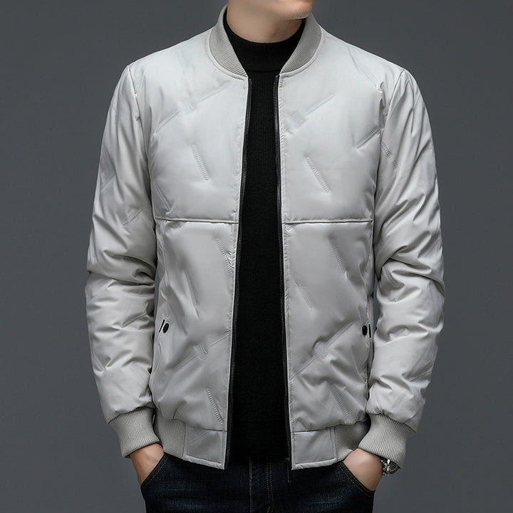 Herren Stepp-Bomberjacke mit hohem Kragen und reflektierenden Details Aliams