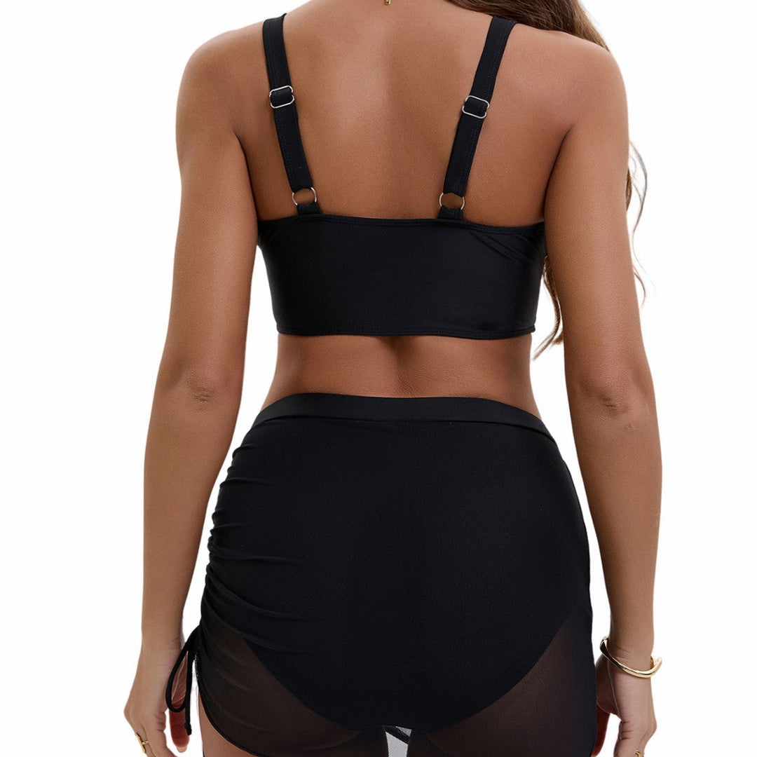 Damen Sportives Bikini-Set mit Verstellbarem Wickelrock und Modischen Details Aliams