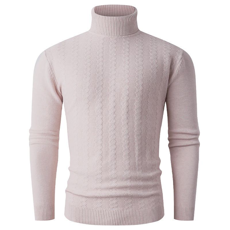 Herren Rollkragenpullover mit strukturiertem Muster und hohem Kragen Aliams
