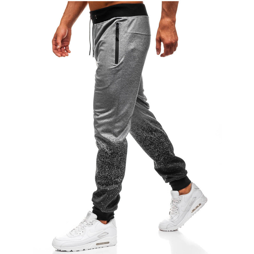 Herren Fitness-Hose mit atmungsaktivem Material und seitlichen Reißverschlüssen Aliams