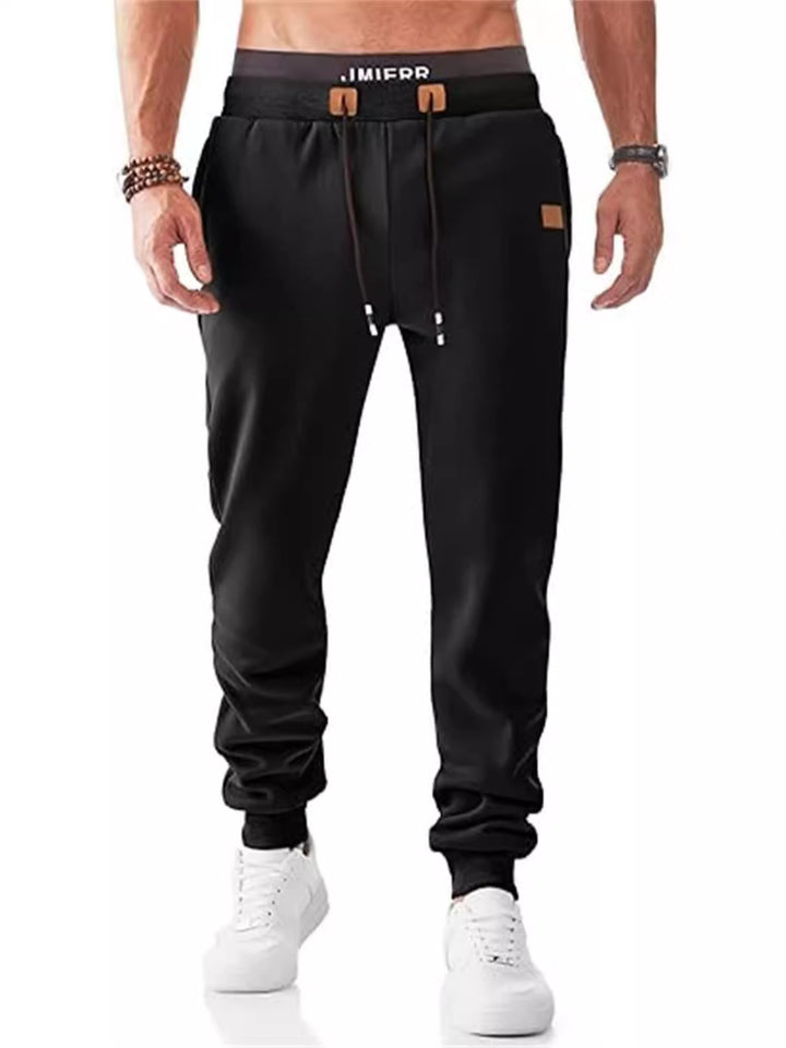 Herren Komfortable Jogginghose mit verstellbarem Bund und seitlichen Reißverschlusstaschen Aliams