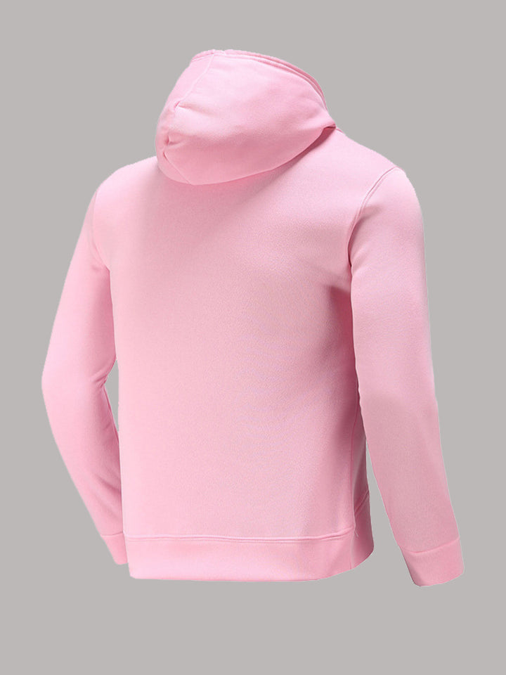 Herren Hoodie mit auffälligem Grafikerdruck und bequemen Kängurutaschen Aliams