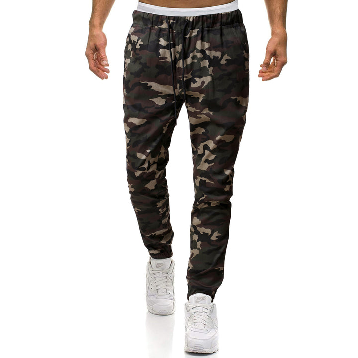 Herren Cargohose mit stylischem Camouflage-Design und elastischem Bund Aliams