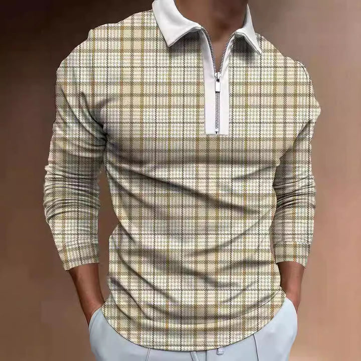 Herren Sweatshirt mit modernem Stehkragen und funktionalem Reißverschluss Aliams