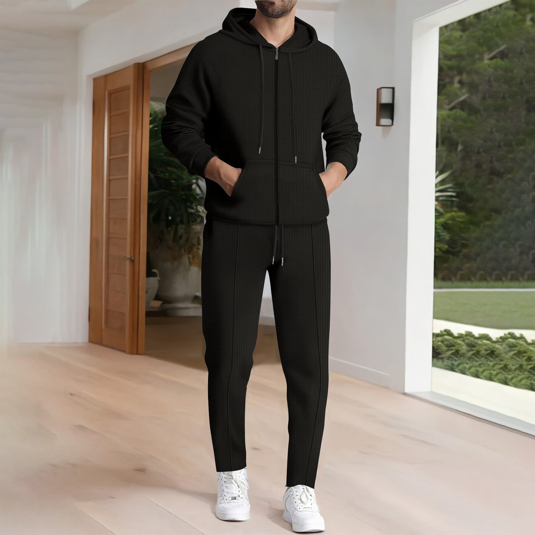 Herren Sportanzug im modernen Karomuster mit atmungsaktiven Materialien Aliams