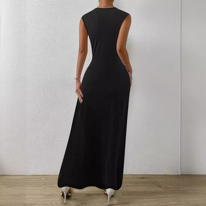 Damen Elegantes Abendkleid mit Schickem Faltenwurf und Figurbetontem Schnitt Aliams