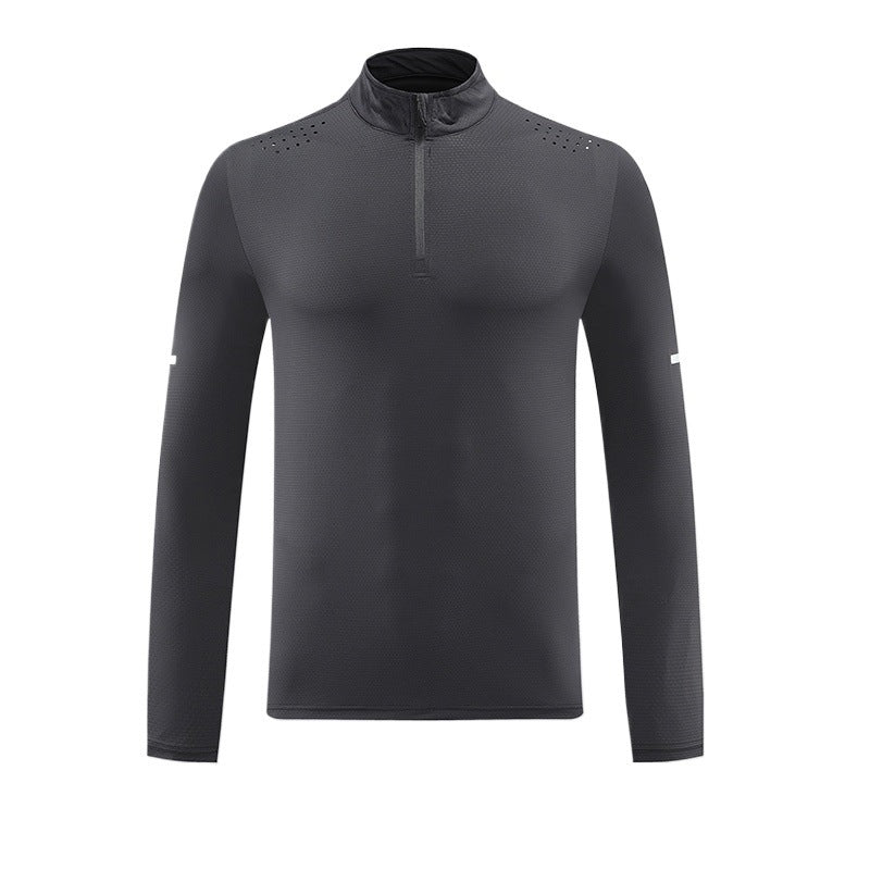 Herren Funktions-Langarmshirt mit Reißverschluss und atmungsaktivem Material Aliams