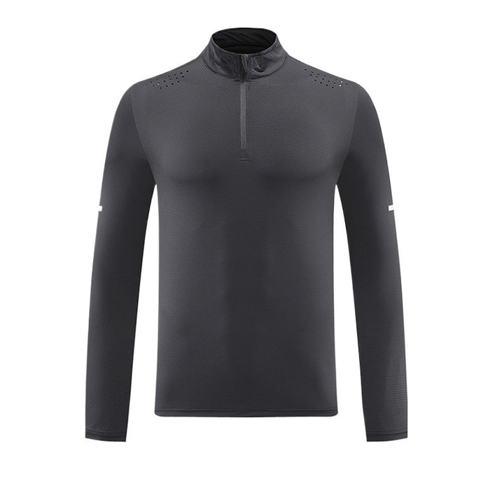 Herren Funktions-Langarmshirt mit Reißverschluss und atmungsaktivem Material Aliams