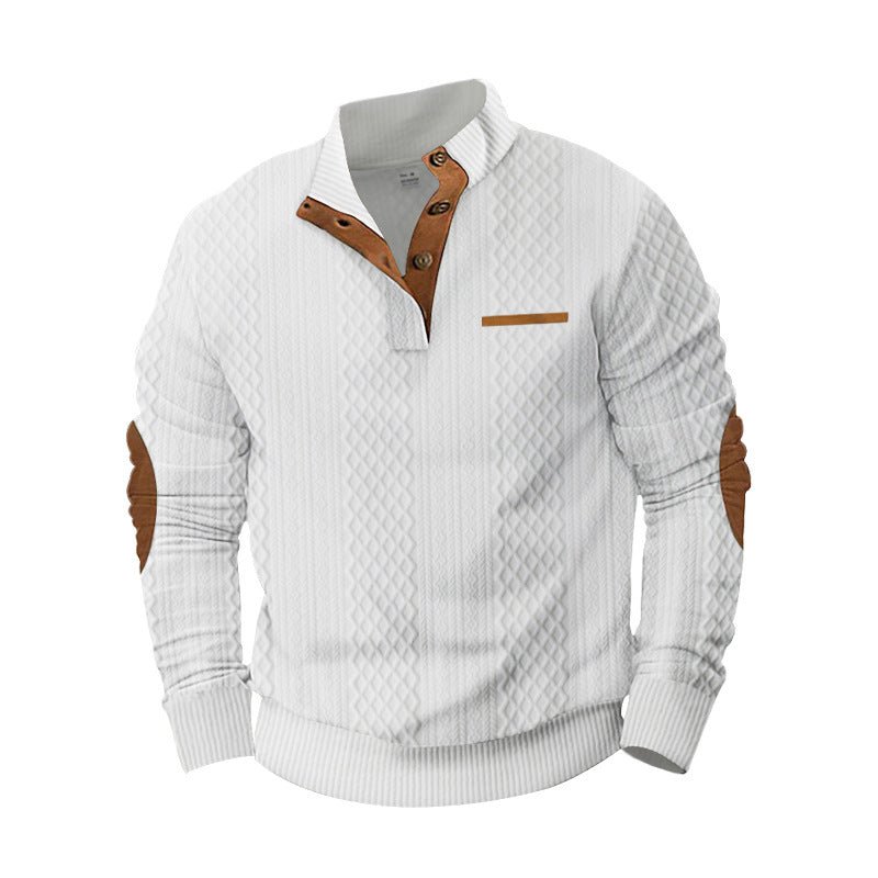 Herren Strickpullover mit strukturiertem Design und Kontrastdetails Aliams