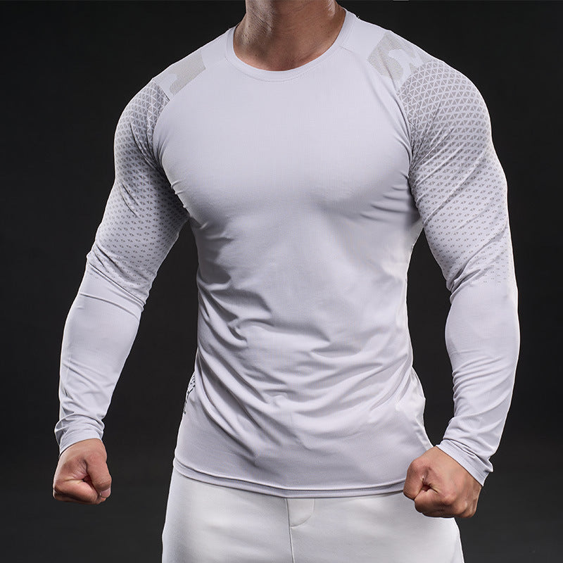 Herren sportliches Langarm-Funktionsshirt mit atmungsaktivem Mesh-Einsatz Aliams