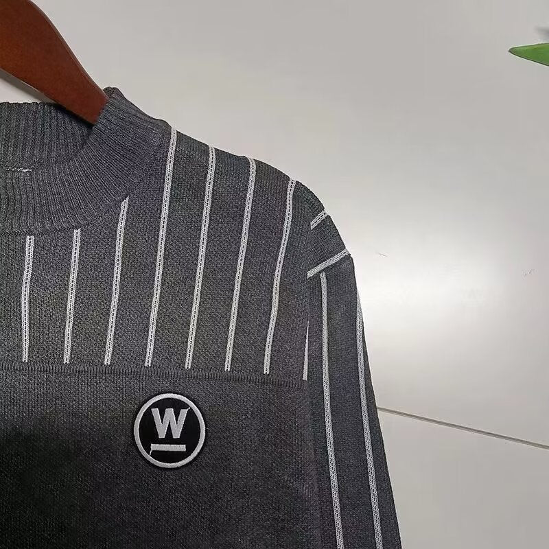 Herren gestreifter Rollkragenpullover aus kuscheligem Textil Aliams