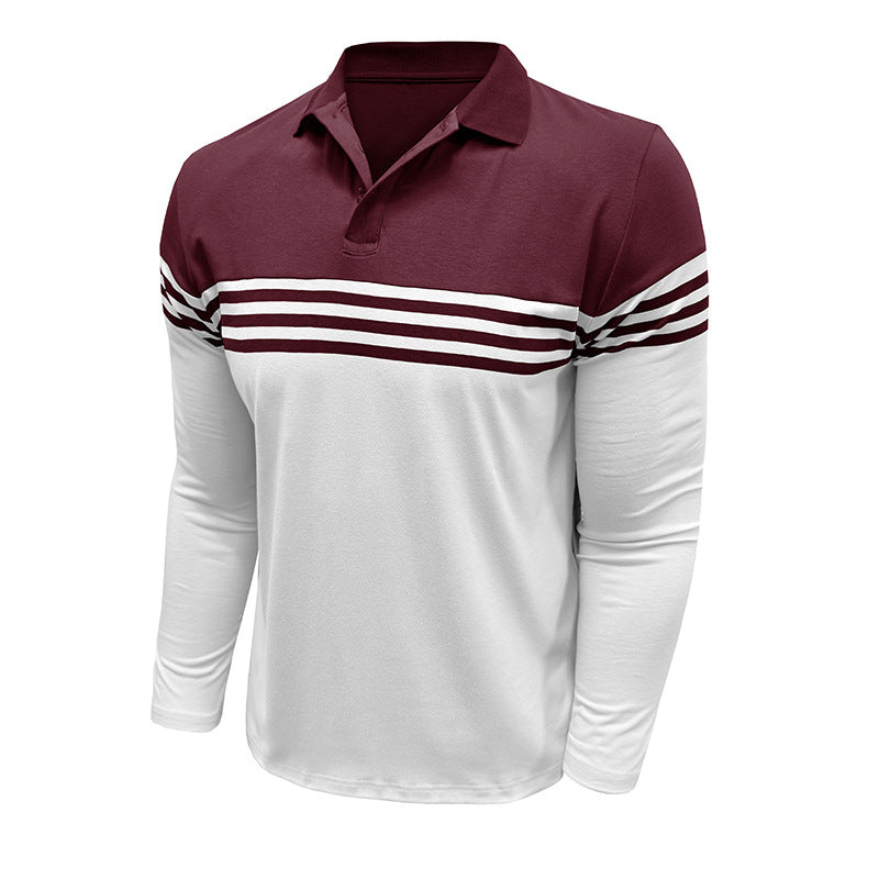Herren Poloshirt mit modischem Streifenmix und hochwertigem Baumwollmaterial Aliams