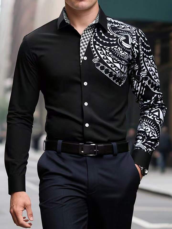 Herren Designerhemd mit extravaganten Mustern Aliams