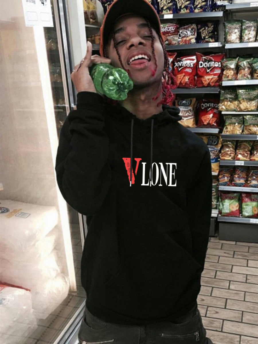 Herren Kapuzensweatshirt mit trendigem Grafikdruck Aliams