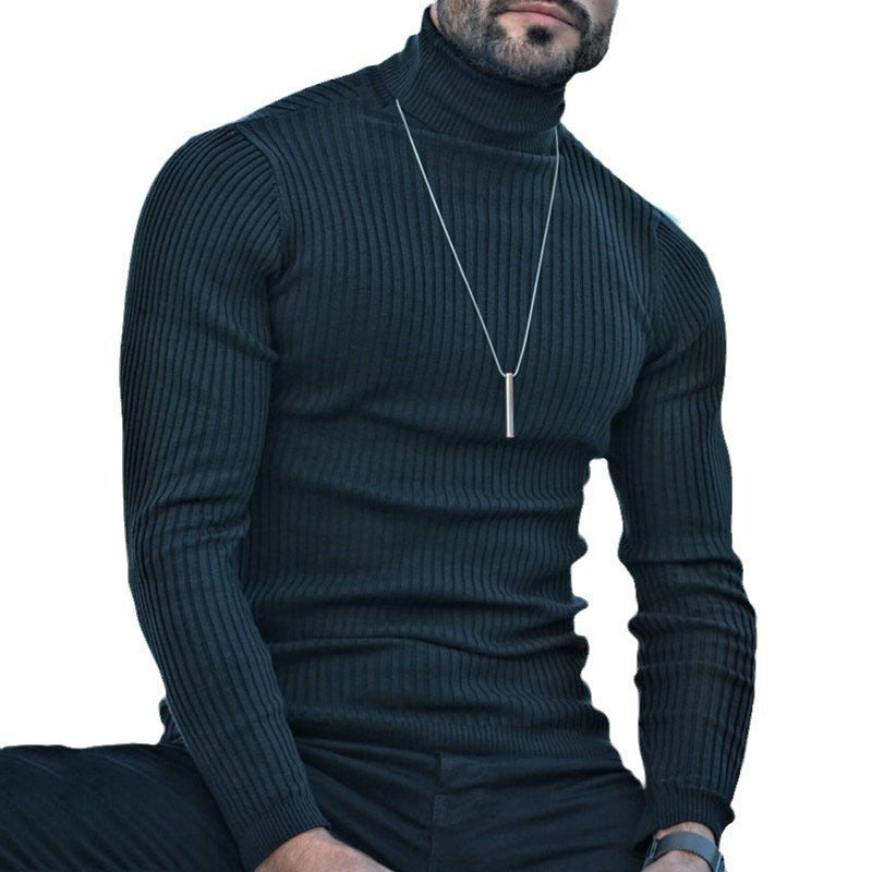 Herren Hochwertiger Rollkragenpullover mit strukturiertem Design Aliams