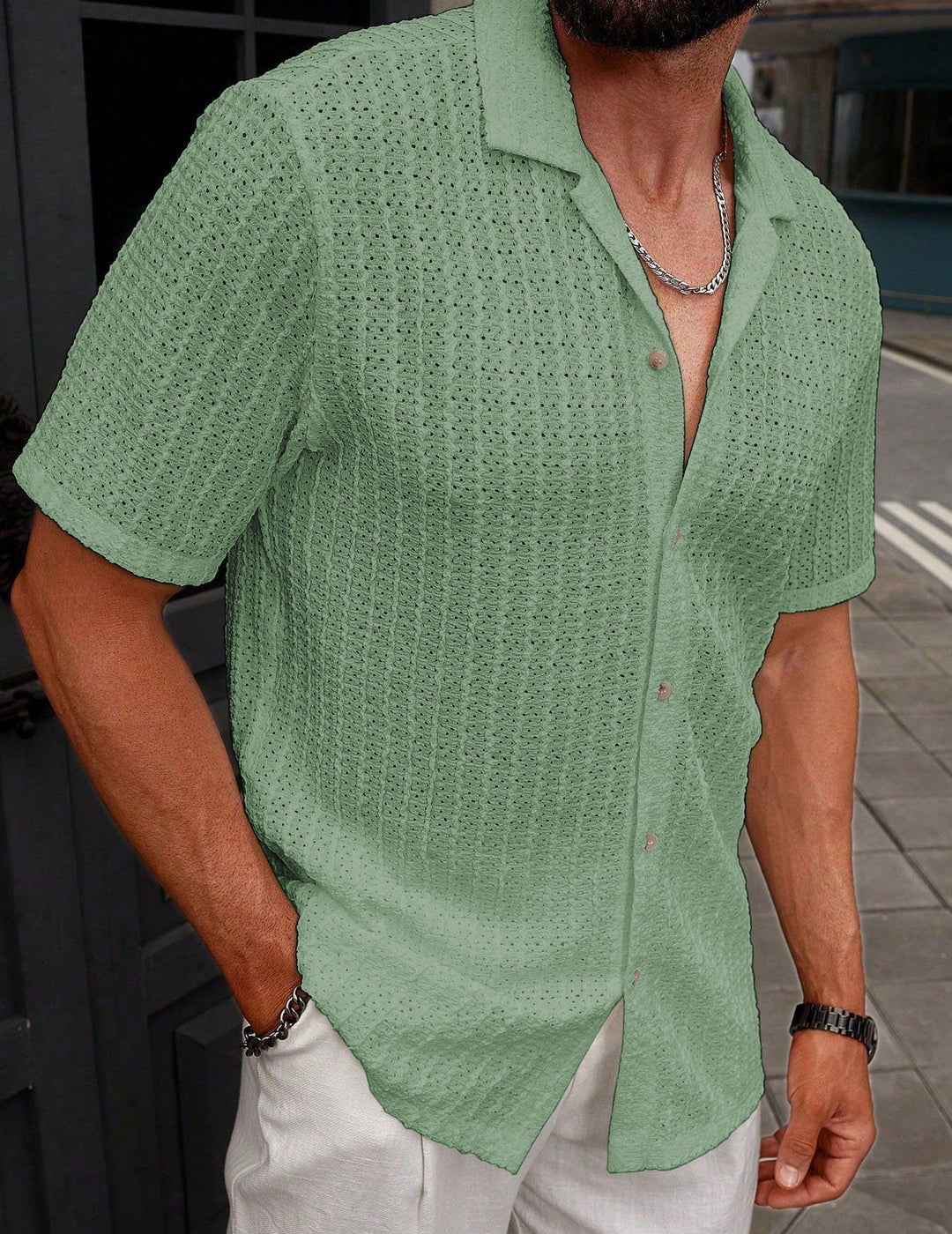 Herren Kurzarmhemd Aliams